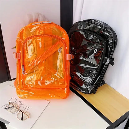 Large Capacity Student Schoolbag Transparent Backpack