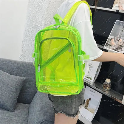 Large Capacity Student Schoolbag Transparent Backpack