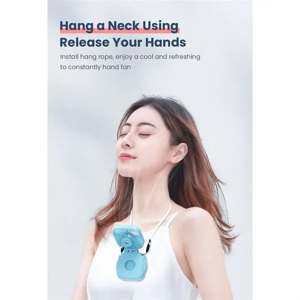 USB Rechargeable Handheld Portable Fan with Mirror