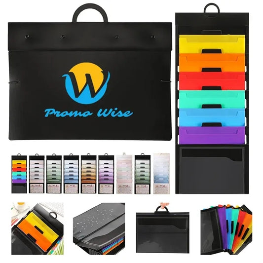 Portable Waterproof Document Folder with Rainbow Pocket