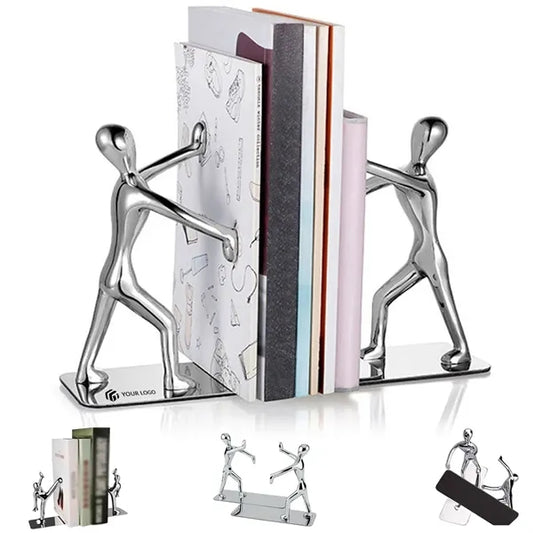 Bedroom office decor holders heavy duty metal man bookends