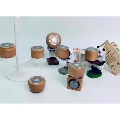 Multifunctional Wood Grain Portable Bluetooth Speaker