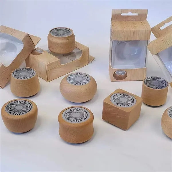 Multifunctional Wood Grain Portable Bluetooth Speaker
