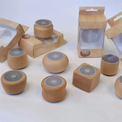 Multifunctional Wood Grain Portable Bluetooth Speaker
