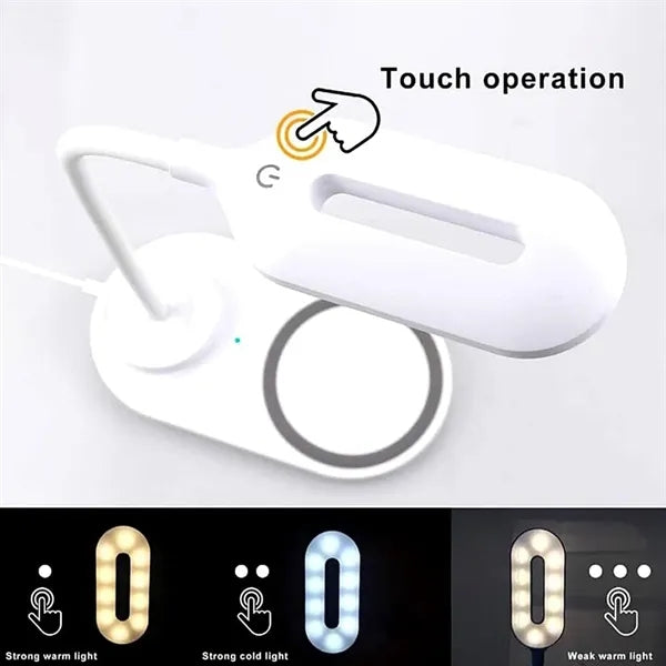 Wireless Charging LED Desk Lamp with 3 Lighting Modes
