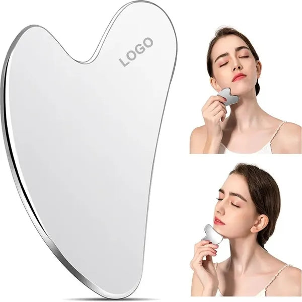 3.3'' Heart Shaped Stainless Steel Guasha Massage Scraper