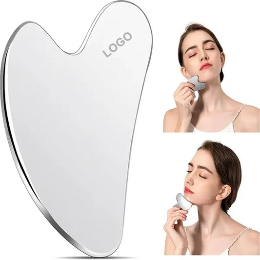 3.3'' Heart Shaped Stainless Steel Guasha Massage Scraper