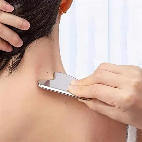 3.3'' Heart Shaped Stainless Steel Guasha Massage Scraper