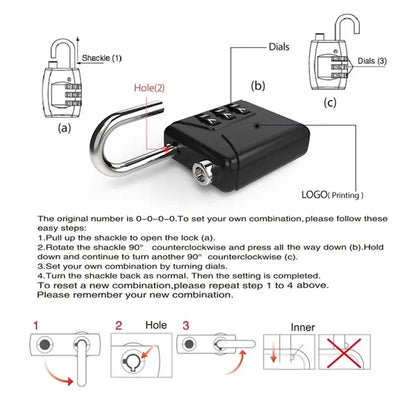 Ultra-light cabinet luggage mini mechanical password padlock