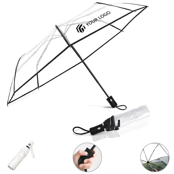Travel wedding rainy day large full automatic clear umbrella