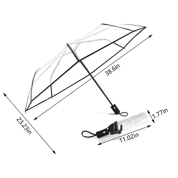 Travel wedding rainy day large full automatic clear umbrella