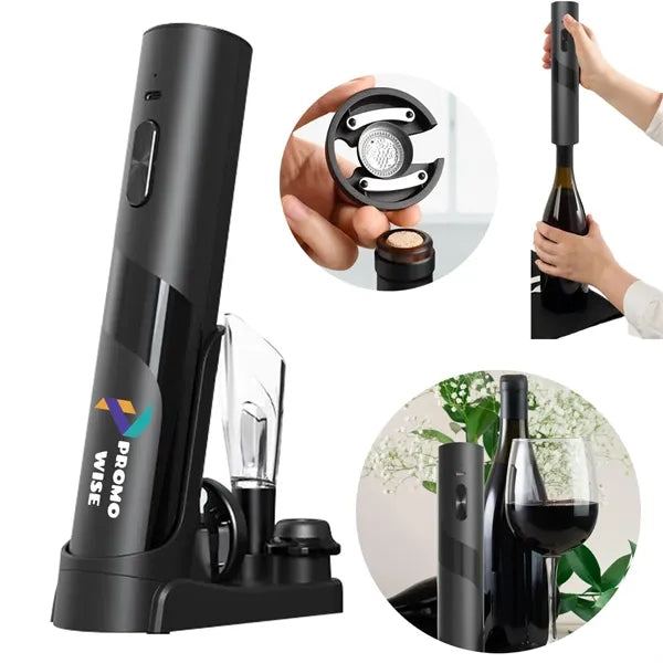 Electric Wine Bottle Opener Set with Preservation Stoppers