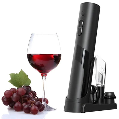 Electric Wine Bottle Opener Set with Preservation Stoppers