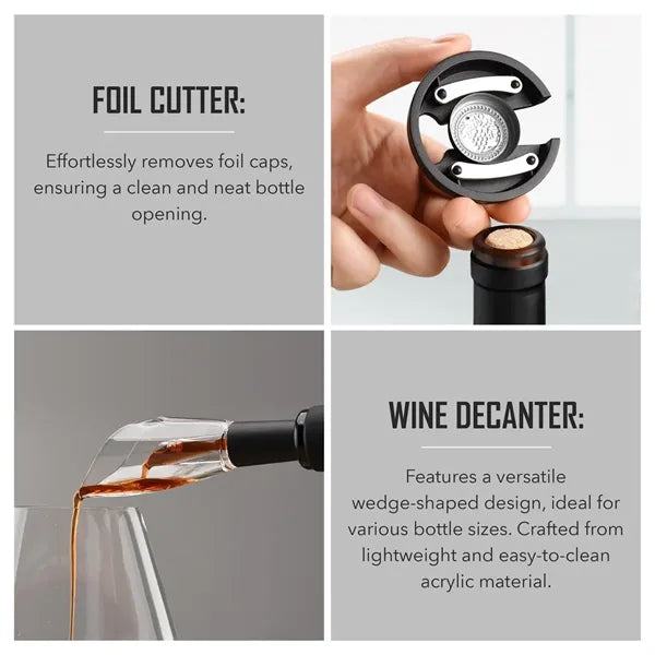 Electric Wine Bottle Opener Set with Preservation Stoppers