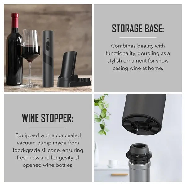 Electric Wine Bottle Opener Set with Preservation Stoppers