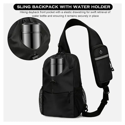 Waterproof Chest Bag with Bottle Pocket for Casual Travel