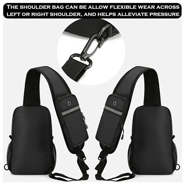 Waterproof Chest Bag with Bottle Pocket for Casual Travel
