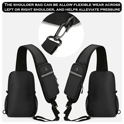 Waterproof Chest Bag with Bottle Pocket for Casual Travel