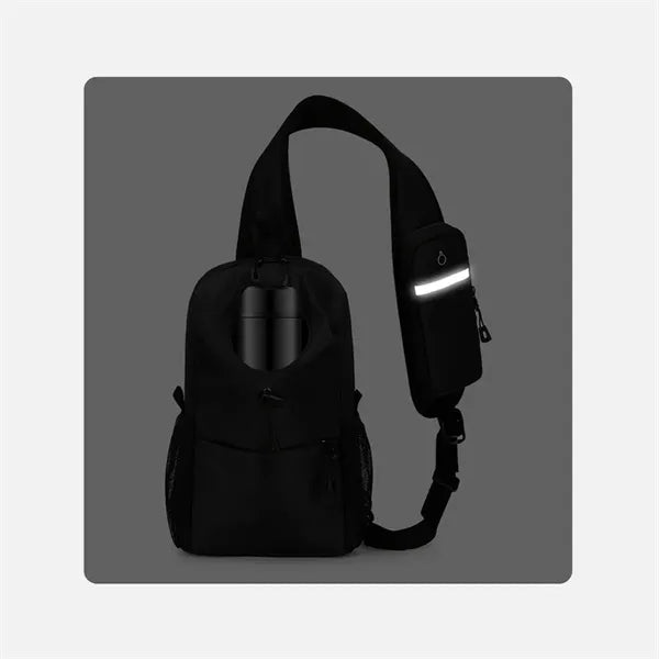 Waterproof Chest Bag with Bottle Pocket for Casual Travel