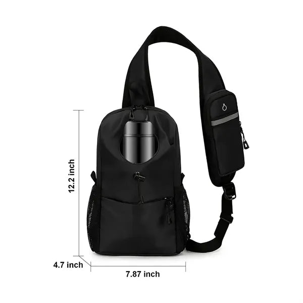 Waterproof Chest Bag with Bottle Pocket for Casual Travel
