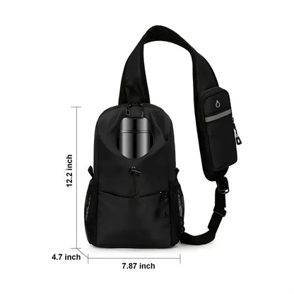 Waterproof Chest Bag with Bottle Pocket for Casual Travel