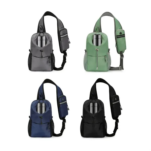 Waterproof Chest Bag with Bottle Pocket for Casual Travel