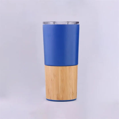 20 Oz. Marlow Stainless Steel Tumbler With Bamboo Base