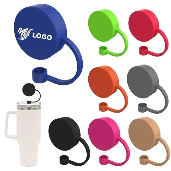 Round Silicone Straw Topper