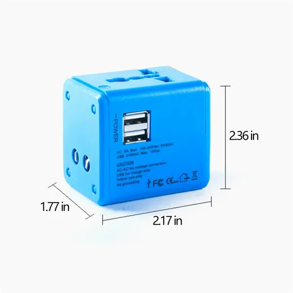 Multifunction Travel Power Outlet with Built USB Ports