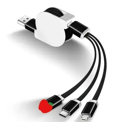 Retractable 3-in-1 Fast Charging Cable