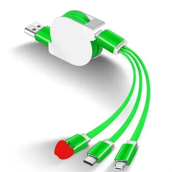 Retractable 3-in-1 Fast Charging Cable