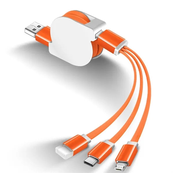 Retractable 3-in-1 Fast Charging Cable