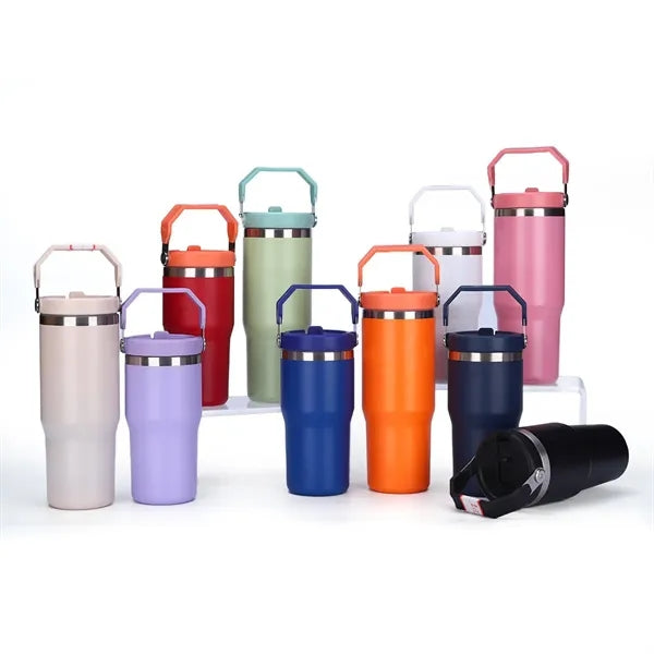 Vacuum Insulated Tumbler with Straw 30oz
