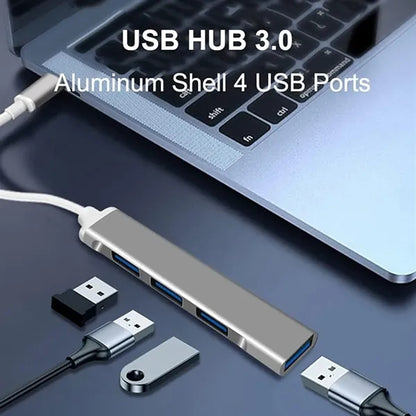 Portable Multiport Adapter Port Splitter Expander USB Hub