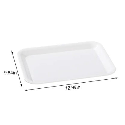 Party BBQ sushi dinner plate rectangular white serving tray