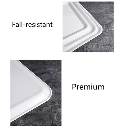Party BBQ sushi dinner plate rectangular white serving tray