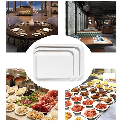 Party BBQ sushi dinner plate rectangular white serving tray
