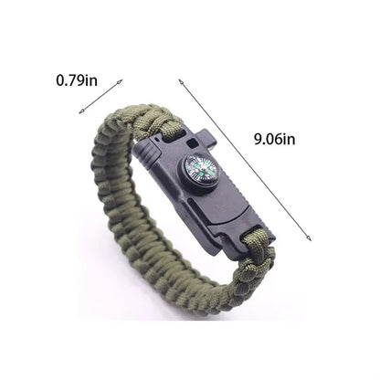 Outdoor wilderness mountaineering survival paracord bracelet