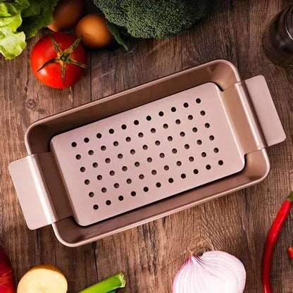 Kitchen gadget non-stick draining bakeware meatloaf loaf pan