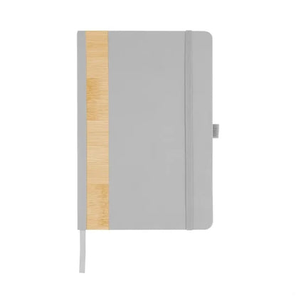 Recycled PU And Bamboo Accent Journal with Pen Loop