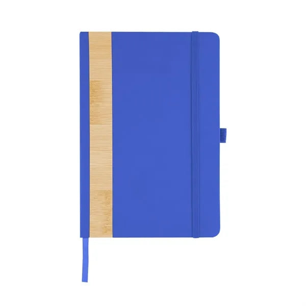 Recycled PU And Bamboo Accent Journal with Pen Loop