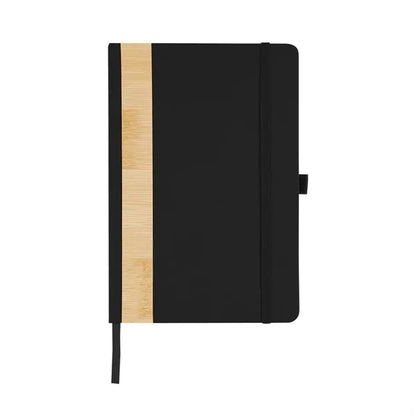 Recycled PU And Bamboo Accent Journal with Pen Loop