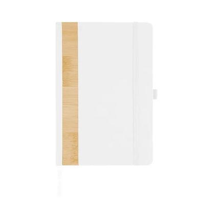 Recycled PU And Bamboo Accent Journal with Pen Loop