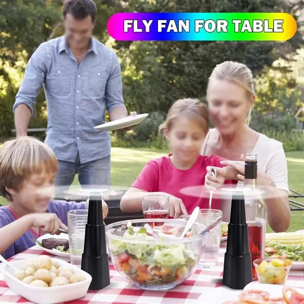 Patio deals picnic table outdoor foldable fly swatter fan