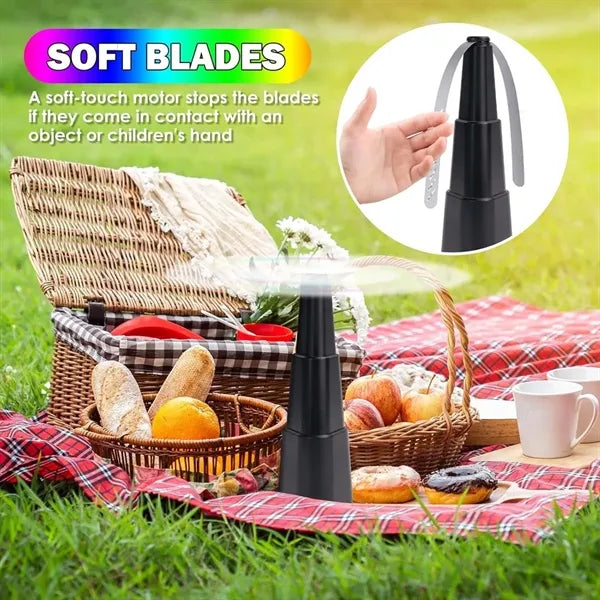 Patio deals picnic table outdoor foldable fly swatter fan