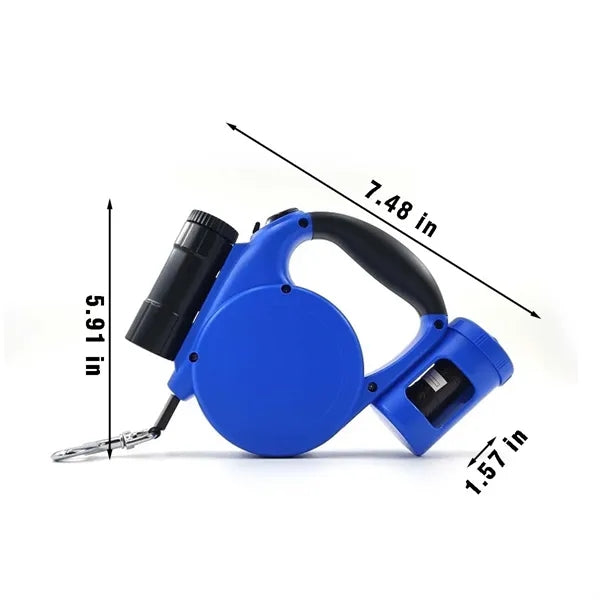 Pet items anti-slip retractable dog leash with flashlight