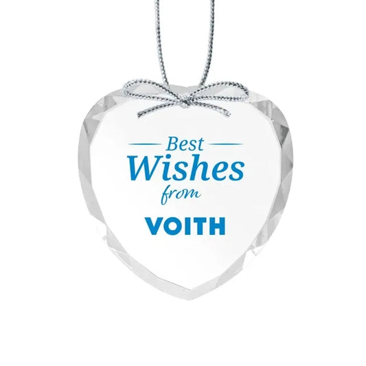 Optical Ornament - Heart Imprinted