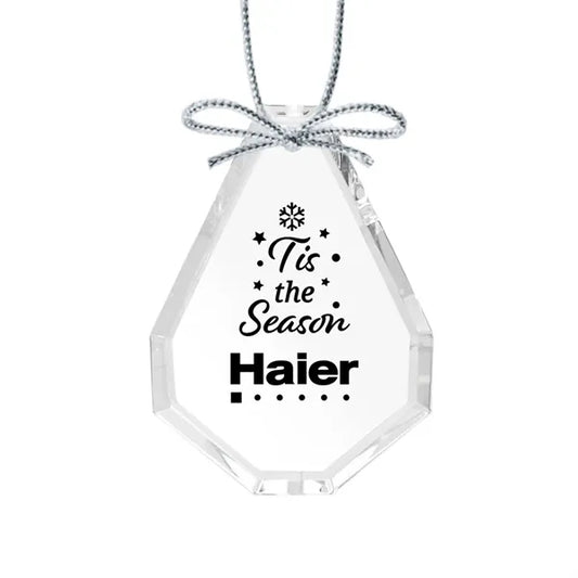 Optical Ornament - Teardrop Imprinted