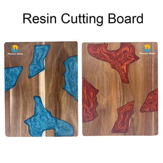 Acacia Cutting Board Natural Resin Inlay