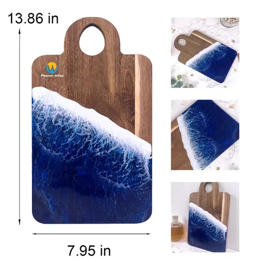 Wave Resin Splicing Acacia Wood Cutting Board